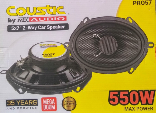 Par De Bocinas De 5x7. Coustic. Pro57.55w Rms. By Mtx.