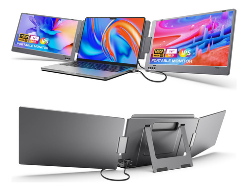 Pantalla Extensora Laptop Usb-c 14 Fhd Ips Triple Monitor