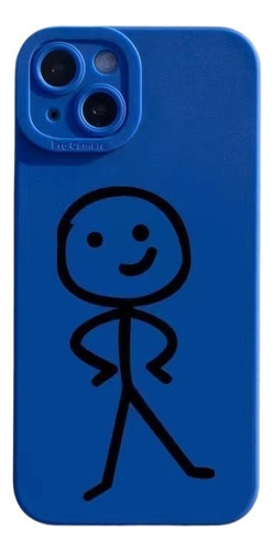 Capa De Telefone Com Padrão Stickman Para iPhone, Engraçada