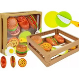 Set Canasto Comida Para Cortar Con Velcro Juego Para Niños