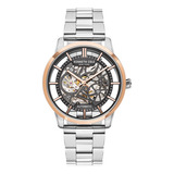 Reloj Hombre Kenneth Cole Kcwgl2122501 New York Color De La Correa Plateado Color Del Bisel Rosa Color Del Fondo Negro