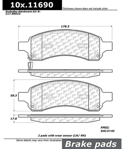 Pastilla Freno Delantera Chevrolet Colorado 2010-2012 Foto 3