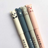 Boutipcsset Kawaii Pig Bear Cat Mouse Bolígrafo Gel Borrable