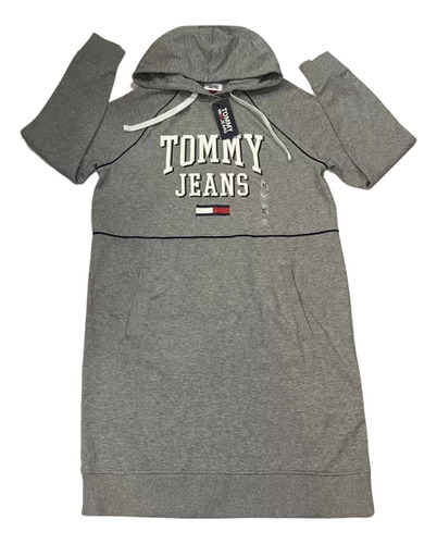 Vestido Tommy Hilfiger Original De Dama Talla M Color Gris.