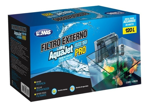 Filtro Externo Aquajet Slim Pro 120 Lt Acuario Lomas