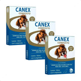 3 Canex Composto Vermifugo Cães Caixa 4 Comprimidos Ceva