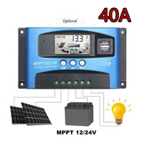 Controlador De Carga Solar Dual Usb Lcd 40a Mppt