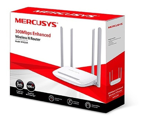 Router Mercusys Mw325r 300mbps 4 Antenas Cobertura 500m² 