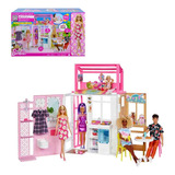Barbie Casa Glam De Muñecas De Dos Pisos Mattel C/ Muñeca Or