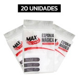 Kit 20 Esponja Mágica Bucha Melamina Multiuso Limpa Mancha Cor Maxclean