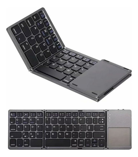 Mini Teclado Bluetooth Plegable Ultrafino Con Panel Táctil .