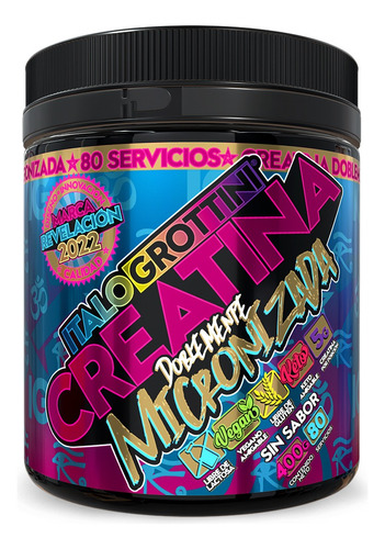 Creatina Doblemente Micronizada 432gr 80servicios