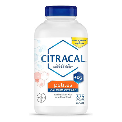 Citracal Petites Contiene 400 Mg De Calcio Y 500 Ui De Vitamina D3 Por Porción Para Ayudar A Lograr Una Salud Ósea Óptima Y Reducir El Riesgo De Osteoporosis, Contiene 375 Cápsulas. | Envío gratis
