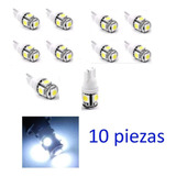 10 Leds Foco T10 Tipo Pellizco 5 Leds Smd 5050 Portaplacas 