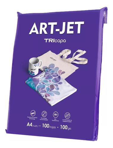 Papel Para Sublimar Art-jet® Tricapa A4 300 Hojas.