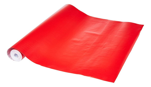 Plástico Adesivo Brilho Vermelho 10m Plástcover - Plavitec