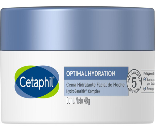 Crema Facial Cetaphil Optimal Hydration De Noche 48g Tipo De Piel  Sensible