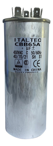 Capacitor Aire Acondicionado 60 + 6 Mf 450vac 50/60hz 