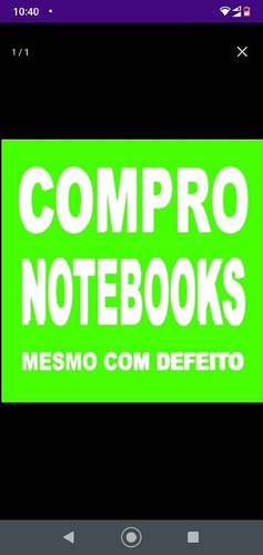 Notebook Compramos Com Defeito