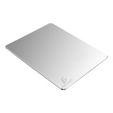 Mousepad Alfombrilla Aluminio Plata Estilo Liso Tamaño Chico