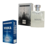 Kit Vodka Diamond 100ml + Vodka Man 100ml Perfume Masculino