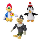 Kit 3 Pelúcias Pica Pau Zeca Picolino Ty Beanie Babies