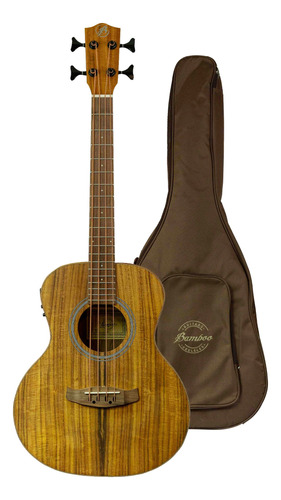 Bajo Electroacustico Bamboo Koa 38 Con Funda Acolchada