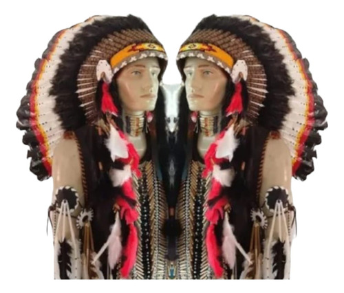 Cocar Indígena Repro Chefe Nativo Americano Xamanismo