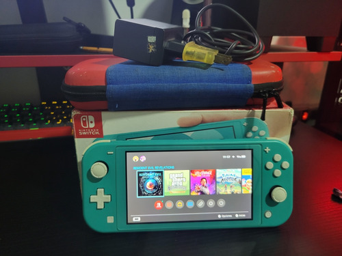 Nintendo Switch Lite Turquesa Con Memoria De 512 Gb