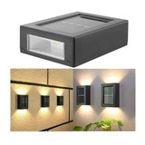 Foco Muro Aplique Led Solar Jardín Exterior Impermeable