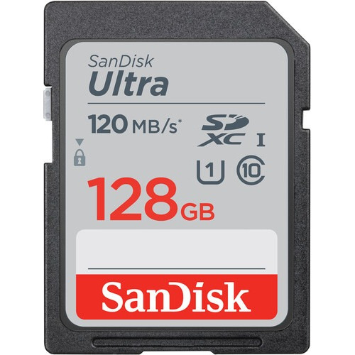 Cartao Sandisk Sdxc Ultra 120mb/s Classe 10 128gb Sd Origina