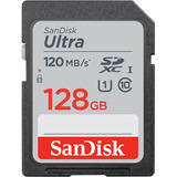 Cartao Sandisk Sdxc Ultra 120mb/s Classe 10 128gb Sd Origina
