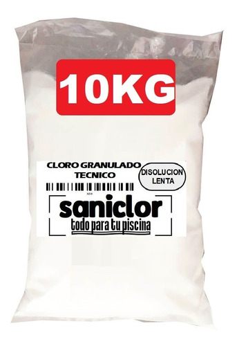Cloro Granulado Disolucion Lenta 10kg Saniclor Piscinas