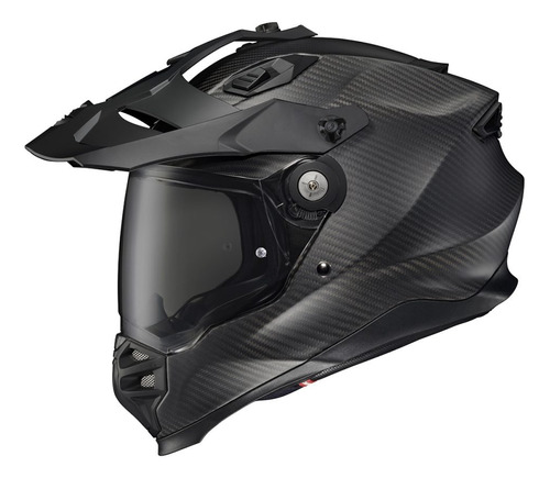 Casco Doble Proposito De Carbono Scorpion Xt9000 Negro Mate 