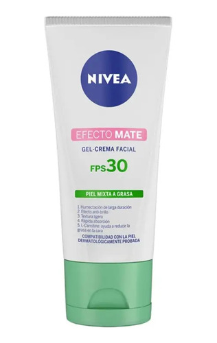 Crema Facial Nivea Efecto Mate Piel Mixta A Grasa 50 Ml