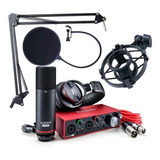 Kit Focusrite Scarlett Studio 2i2 3rd Brazo Antipop Usb 18c