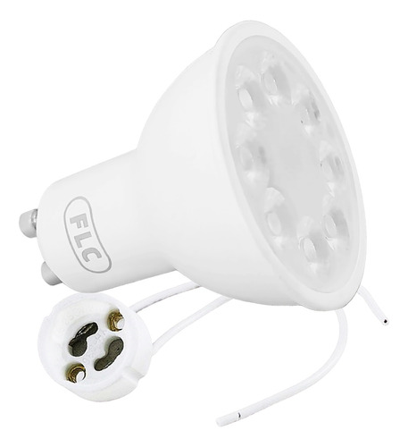 Lâmpada Led Mr16 3w Frio 6500k Bivolt Com Soquete Gu10