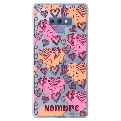 Funda Galaxy Corazones Uso Rudo Personalizada