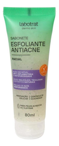 Sabonete Esfoliante Antiacne Limpeza Facial Labotrat 80ml