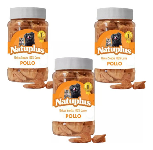 Natuplus Snack Pollo Para Gato Y Perro Natural 500ml Pack X3