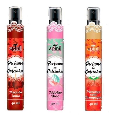 3 Unidade Perfume Calcinha Spray Aromatico Apinil Evita Odor