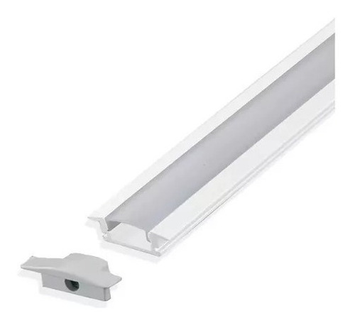 Calha De Led Embutir 2m Slim Aluminio P/ Moveis Gesso Sanca