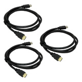 Cable Hdmi De 1.5 Metros 4k Blindado Uso Rudo 3 Piezas