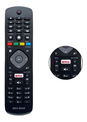 Controle Remoto Fbg 8049 Compatível Tv Philips