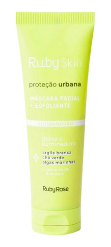 Máscara + Esfoliante Facial Ruby Skin Proteção Urbana 50g