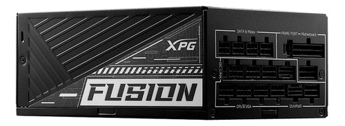 Fuente De Poder Gamer Xpg Fusion 1600w 80 Plus Titanium Color Negro