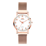 Reloj Con Banda De Acero Inoxidable Para Mujer Ww-005