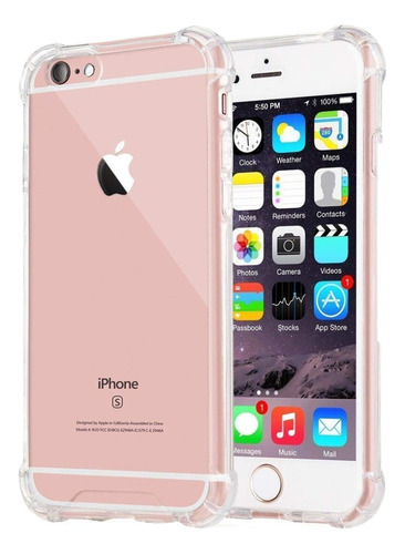 Funda Antigolpes Transparente Para iPhone Puntas Reforzadas