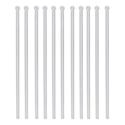 100 unidades Agitadores de plástico de 17 cm, cortados 12 cm, transparentes | Envío gratis