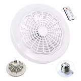 Lâmpada Ventilador De Teto Led Ajustável E27 Controle Remoto